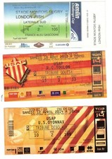 Ticket Collection Rugby : Lot de 3 USAP Stade Montois Oyonnax London Toulon