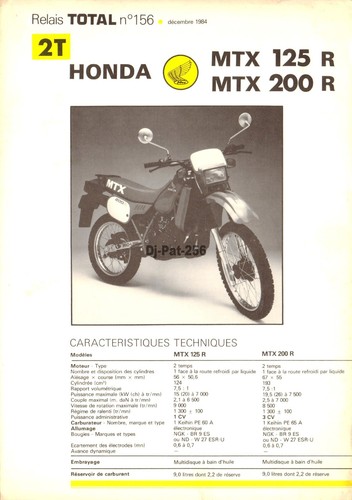 Fiche technique moto honda - moto,