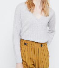 Pull "Lovely cachemire" by Etam 100% Cachemire Gris T.40 NEUF+ETIQUETTE