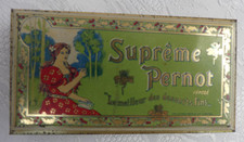 Anciennne boite en tôle Lithographiée SUPRÊME PERNOT