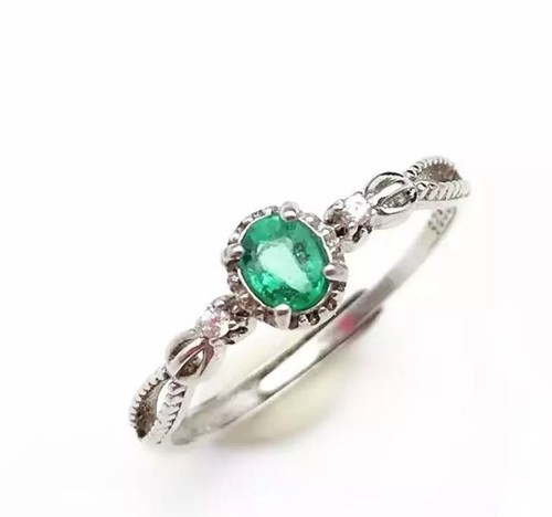 Bague argent 925 émeraude - 925,