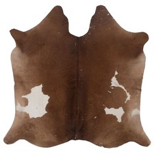 Véritable Marron Blanc Vache Tapis XL 28 – 40 Sq FT Cheveux sur Naturel