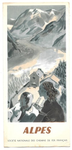 Alpes dépliant touristique - alpes,