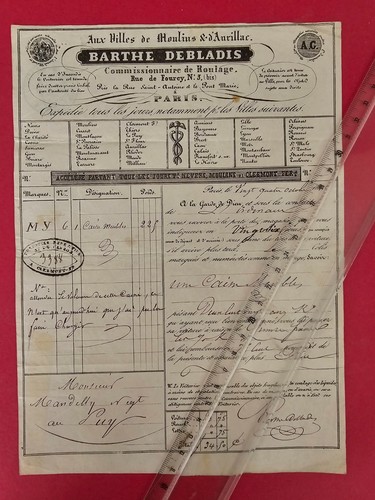 Lettre roulage aux villes - de,