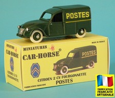 Car-Horse Citroen 2cv 2 cv  fourgonnette Postes verte Ptt style Dinky cij jrd