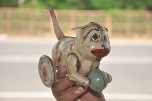 Vintage chien singe jouer - vintage,