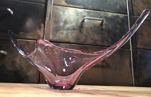 Coupe verre soufflé rose - coupe,