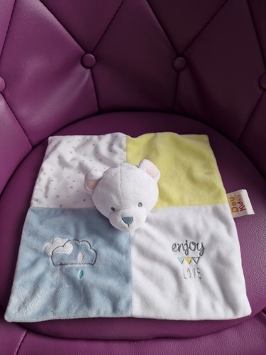 Doudou plat ours blanc - , et