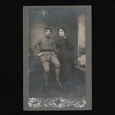 Photo ancienne collée sur carton / Militaire du 292ème Régiment d'infanterie