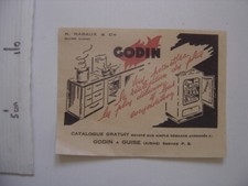 Ancienne Publicite CUISINIERES GODIN poeles GUISE Aisne Rabaux & Cie
