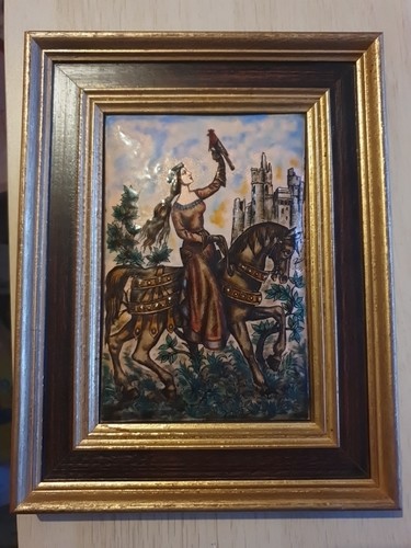Tableau emaux limoges - limoges, femme