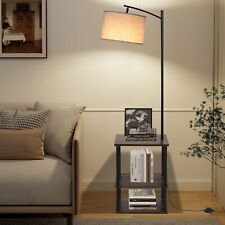 Lampadaire LED Table d'Appoint Design Moderne avec abat-jour en tissu