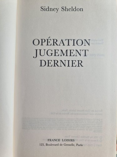 Opération jugement dernier - , |