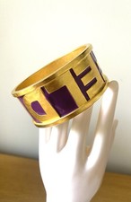 Karl Lagerfeld Superbe Bracelet Manchette Couture Jewelry Vintage bangle Bijoux