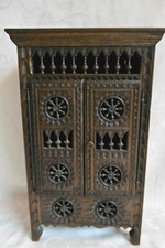 BELLE ARMOIRE ANCIENNE BRETONNE MINIATURE - HT 37 cm - POUPÉE
