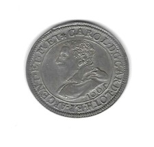 très beau teston de Charles II de Lorraine 1605 évêché de Strasbourg