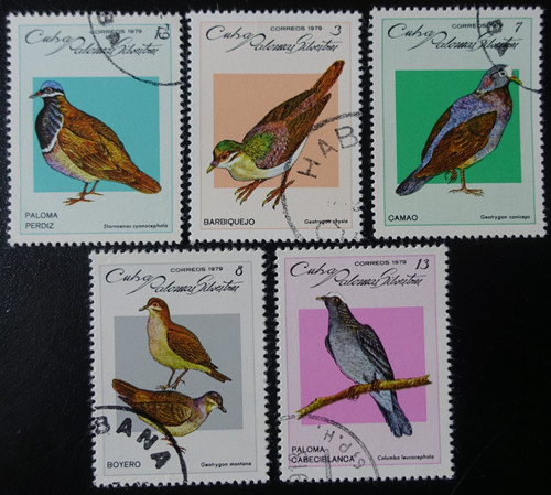 Timbres 1cuba oiseaux - du,