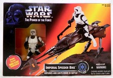 Kenner Star Wars Potf Impérial Speeder Vélo & Biker Scout 3.75 " Figurine Set