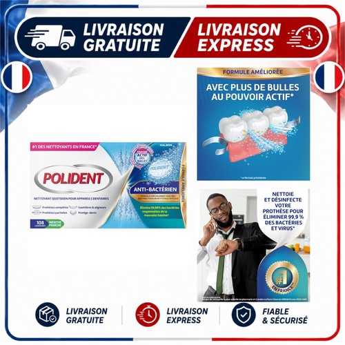 Polident nettoyant prothèses - nettoyant,