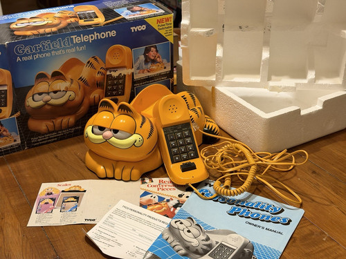 Tyco garfield telephone cib - telephone,