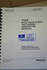 TEK TSG5  NTSC  Pulse & Bar Test Signal Generator Module Instruction Manual