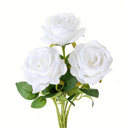3pcs silk roses artificial - ,