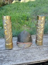 ( 1 ) WW1 1914 1918 artisanat de tranchée objet de poilu Sans le casque