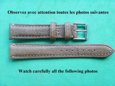 18 mm BRACELET CUIR VACHETTE VÉRITABLE VERT TILLEUL BELLE QUALITÉ FAIT MAIN