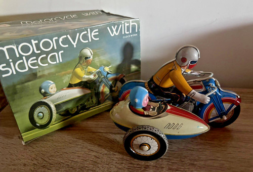 Ancien side car tole - car,