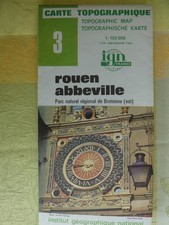 CARTE IGN serie verte 3 rouen