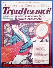OPÉRETTE TROUBLEZ-MOI PARTITION CE SONT DES CHOSES MORETTI MIRANDE 1924 VALERIO