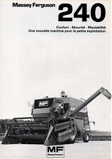 ▬►Prospectus MASSEY FERGUSON Moissonneuse Batteuse MF 240