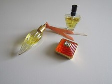 LANCÔME : "trésor" 3 anciennes miniatures parfum dont 1 concrète sans boite