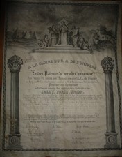 Diplôme Maçonnique Rouen