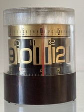 Horloge Réveil Rouleaux Design Space Âge Japan Clock Vintage Annees 70 