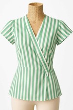 Haut Capsule Femme Vert/Blanc