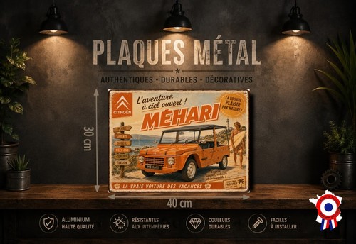 Plaque métal vintage citroën - métal,