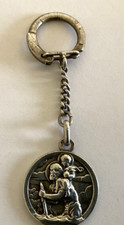 porte clefs St Christophe en argent - Silver  -vintage-keychain-Be