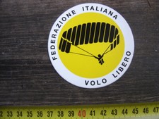 Autocollant Sticker FEDERAZIONE ITALIANA VOLO LIBERO PARACHUTE