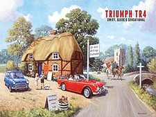 Triumph TR4 Et Mini Magnets De