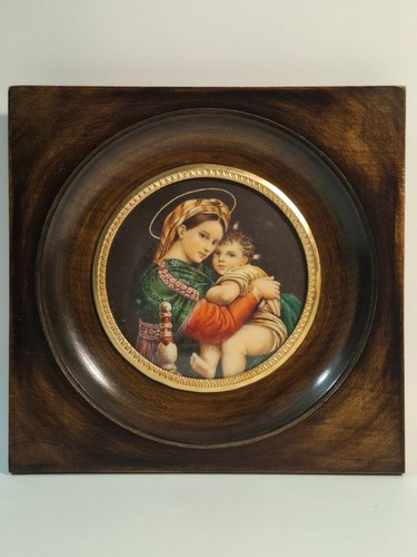 Peinture miniature vierge a - miniature,