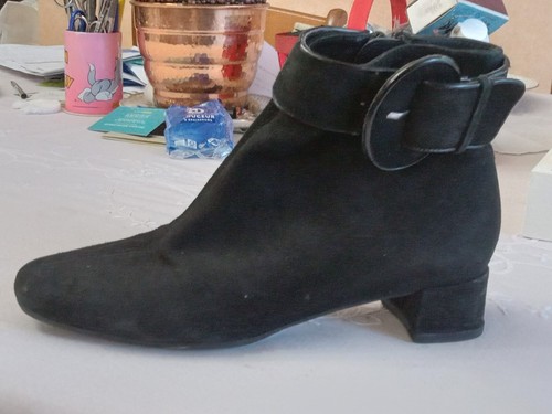 Bottines daim noir - t,