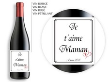 Bouteille de bière ou vin personnalisée cuvée maman