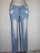 SUPERBE ET TRES MODE JEANS FEMME MISS RJ BLEU  MOULANT TAILLE BASSE 36 OU S
