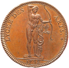 #14756 - Jeton - LYCÉE DES ARTS - 1792 Très belle qualité