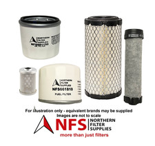 Nfs Filtre Kit Pour Kubota KX016-4, KX018-4, KX019-4 Huile Essence & Air