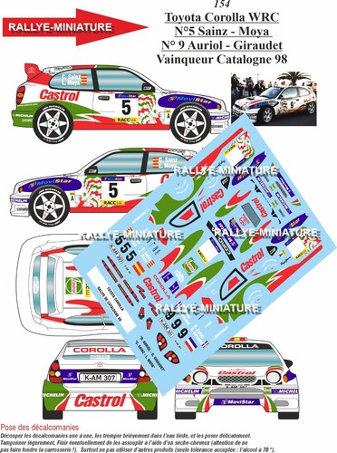 Decals ref 0154 - decals, toyota