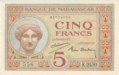 Superbe billet francs banque - superbe, 5