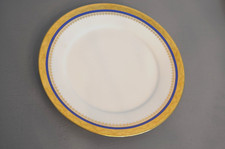 Assiette à Dessert  Manufacture La Reine Porcelaine  Limoges Bordure Relief OR