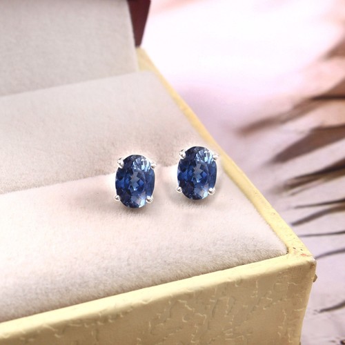 Boucles oreilles saphir - d’oreilles,